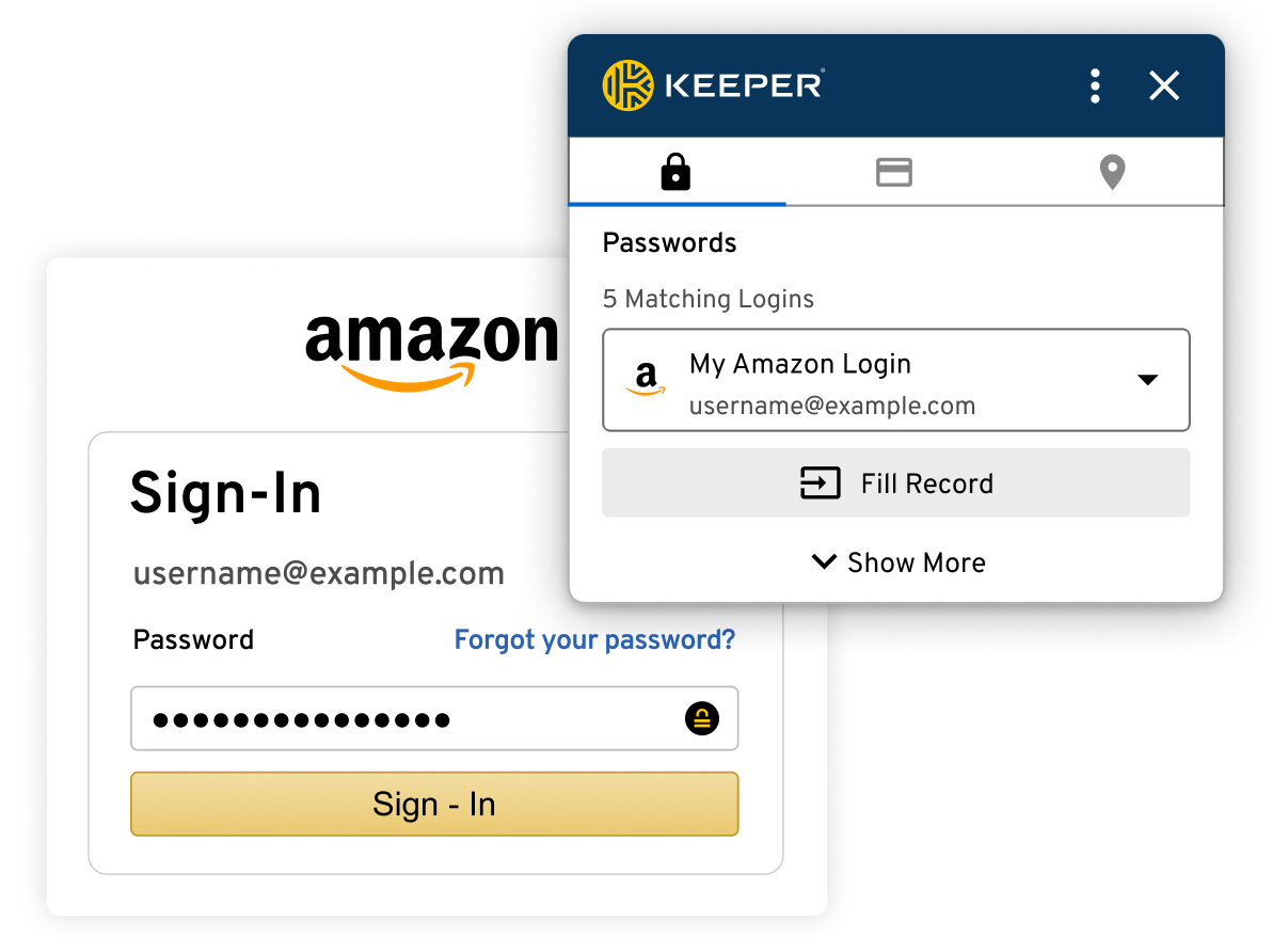 Protect and autofill passwords with KeeperFill<sup>®</sup>
