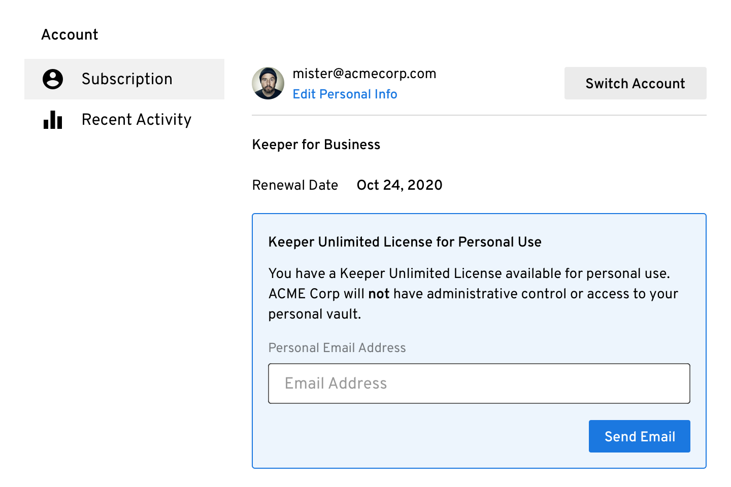 Free Personal Vaults for Keeper Business and Enterprise Users