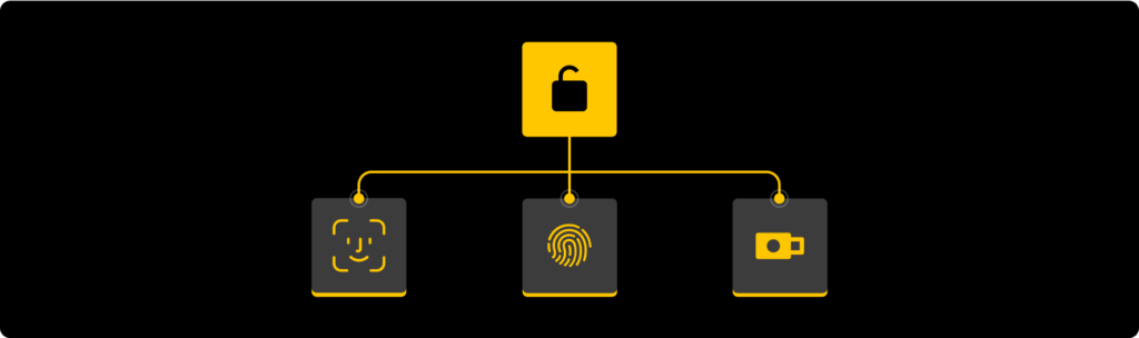 As passkeys permitem que você faça login em contas usando biometria no seu dispositivo, como impressão digital ou reconhecimento facial.