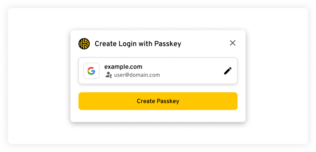 Image showing how a password manager creates a passkey.